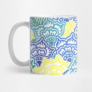 Blue and Yellow Garden Mug